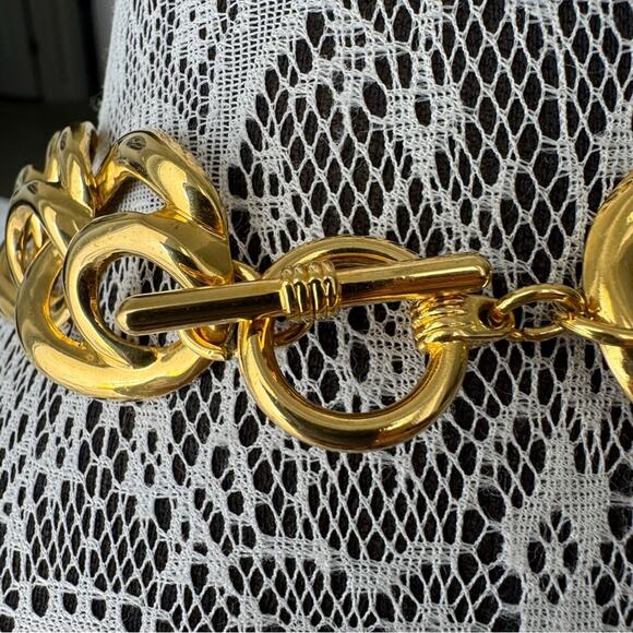 Vintage chunky Gold Chain Necklace - Picture 4 of 8